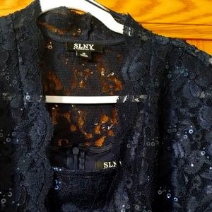 Dress and jacket size 16 navy blue